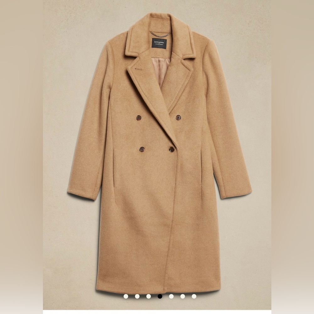 Banana Republic Factory Timeless Topcoat in color Afternoon Latte